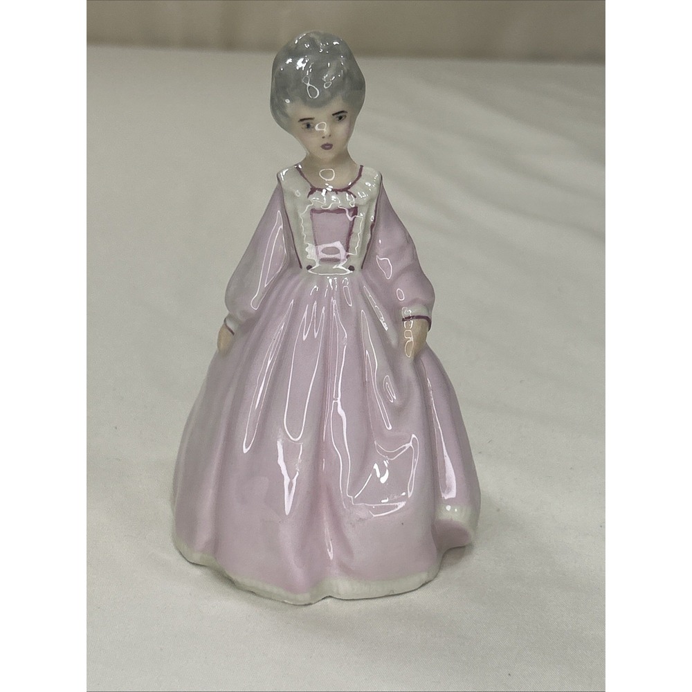 Vintage Unmarked Victorian Lady In Pink Dress